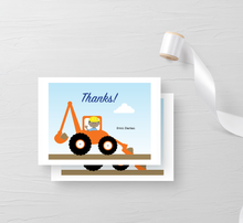 Load image into Gallery viewer, Thank You Notes - Construction Theme - Cute Customized Character - Quality Printed Notecards