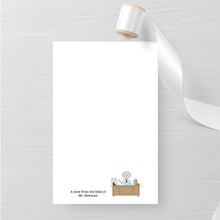 Load image into Gallery viewer, &quot;From the Desk of&quot; Custom Stationery Notepad - Cute Character - Personalized - Great Teacher gift - Quality Printed Item